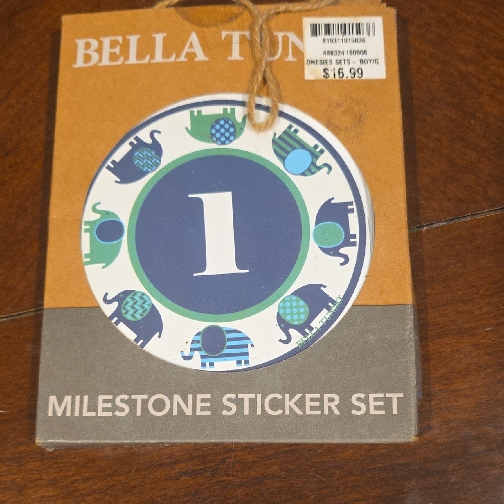 (J39) Milestone Sticker Set - Blue and Green